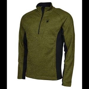 Mint Spyder Outbound Army Green Black Half Zip Jacket Mens Sz M Worn 1x
